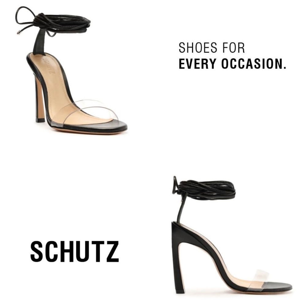 BNWT Jessie Vinyl & Nappa Leather Sandal - Schutz